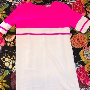 Tobi Pink and White Shift Dress